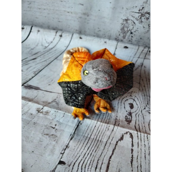 Ty Beanie Babies “Slayer” Dinosaur Orange And Gray with tag 2000 Vintage 12” - Picture 1 of 6